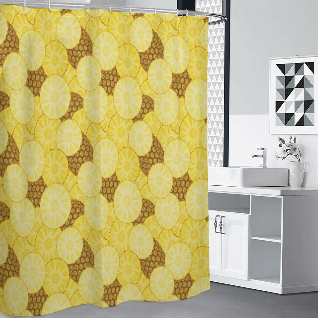 Pineapple Slices Pattern Print Shower Curtain