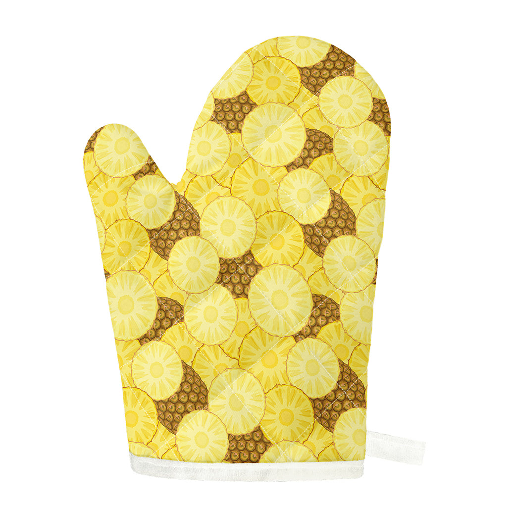 Pineapple Slices Pattern Print Single Oven Mitt