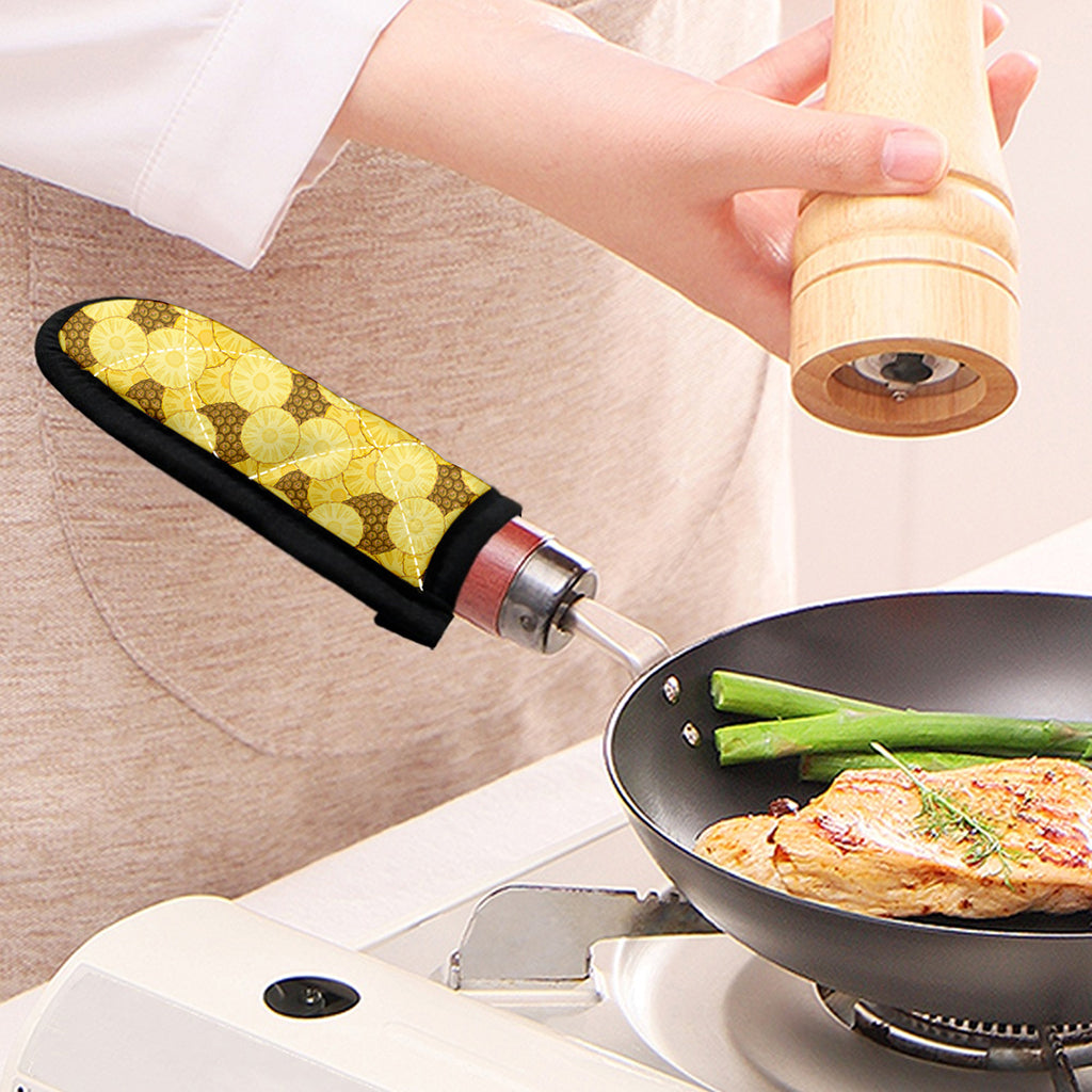 Pineapple Slices Pattern Print Skillet Handle Cover