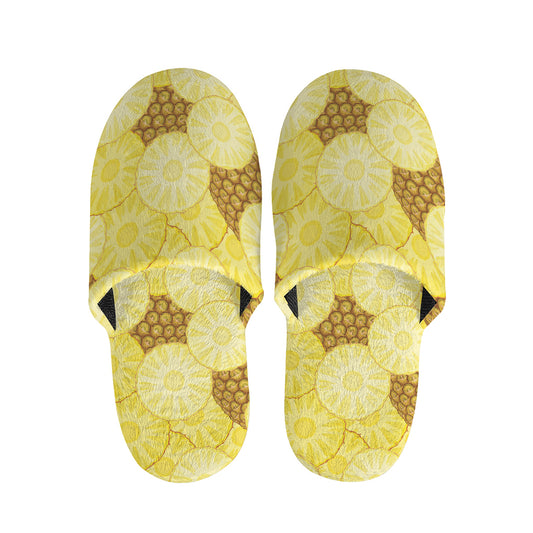 Pineapple Slices Pattern Print Slippers