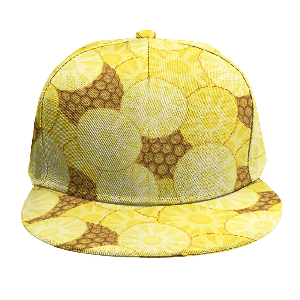 Pineapple Slices Pattern Print Snapback Cap