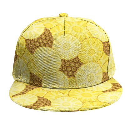 Pineapple Slices Pattern Print Snapback Cap