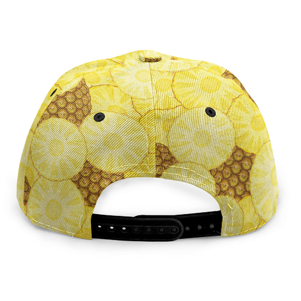 Pineapple Slices Pattern Print Snapback Cap