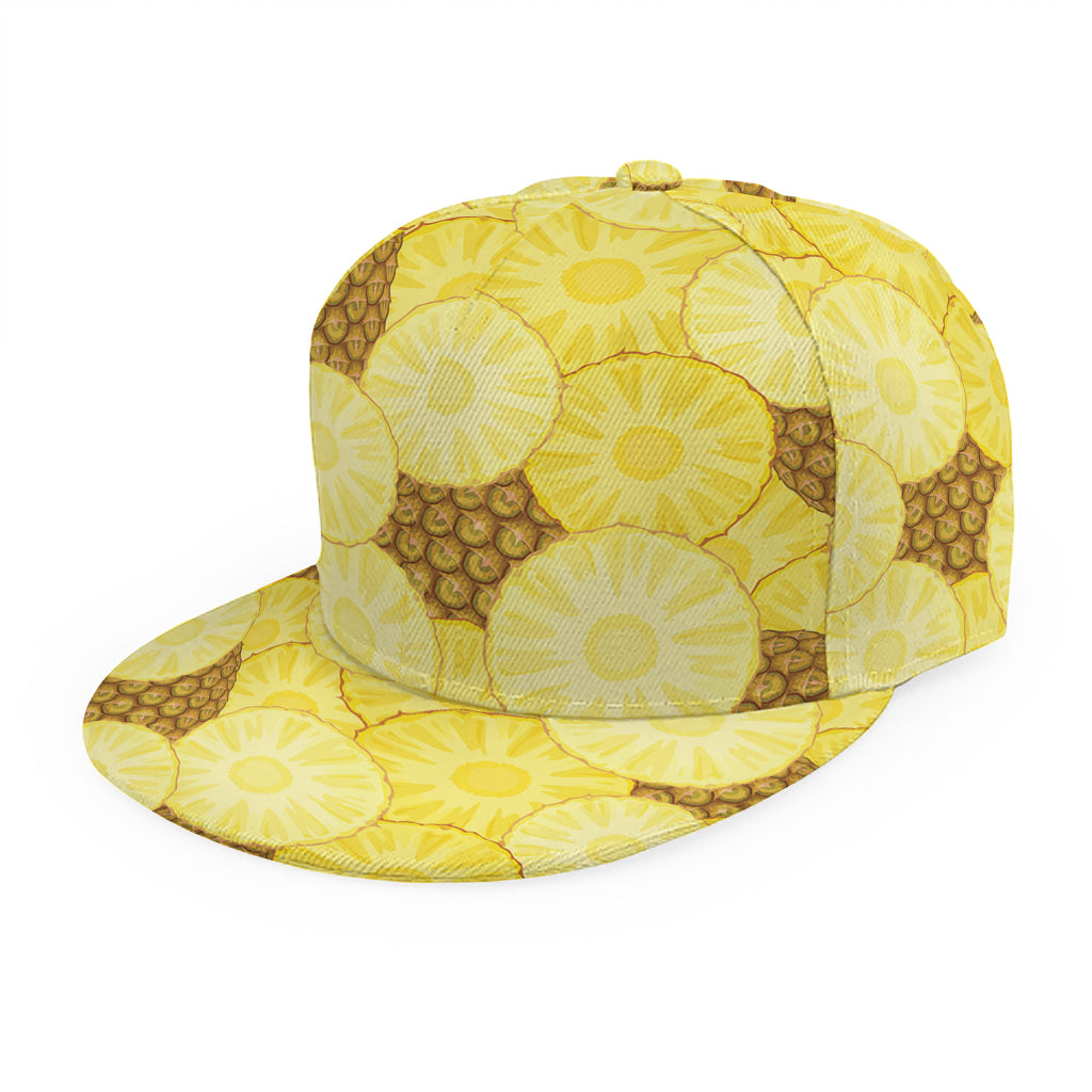 Pineapple Slices Pattern Print Snapback Cap