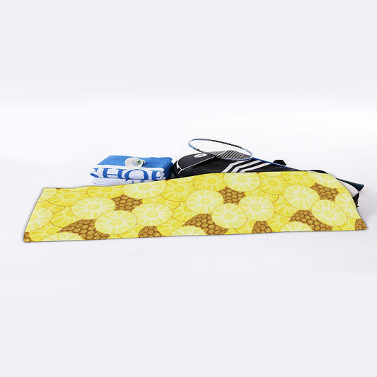 Pineapple Slices Pattern Print Sports Towel
