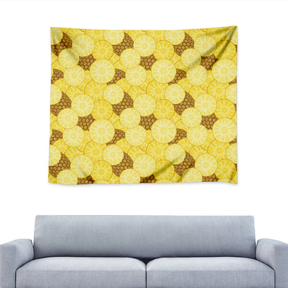 Pineapple Slices Pattern Print Tapestry