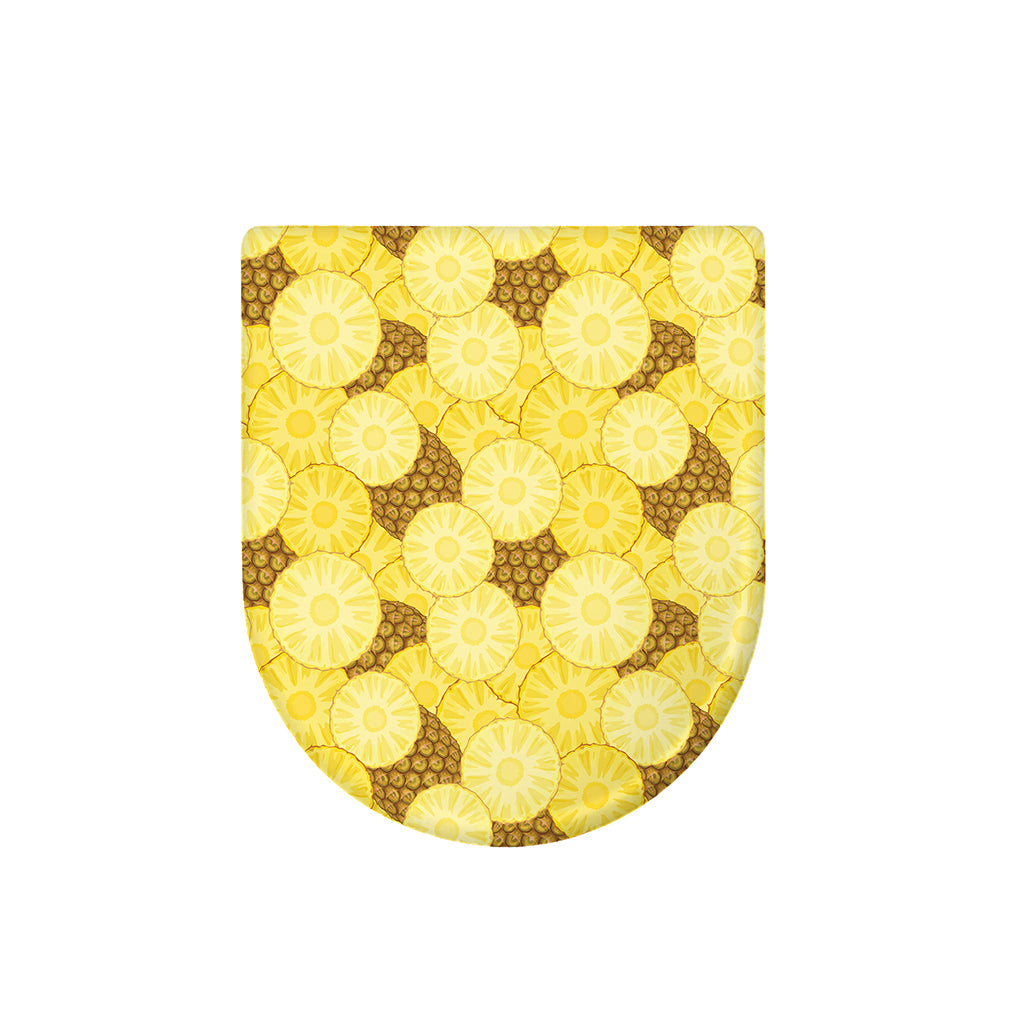 Pineapple Slices Pattern Print Toilet Lid Cover