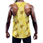 Pineapple Slices Pattern Print Training Tank Top