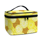 Pineapple Slices Pattern Print Travel Makeup Bag