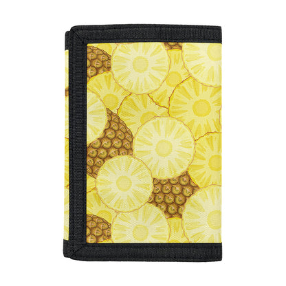 Pineapple Slices Pattern Print Trifold Wallet