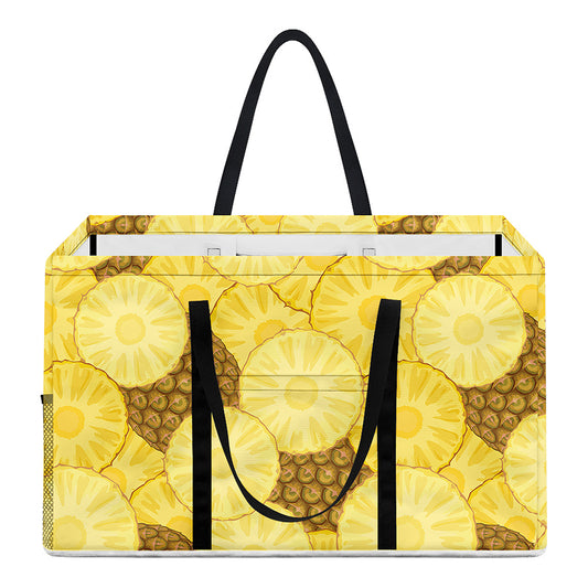 Pineapple Slices Pattern Print Utility Tote Bag