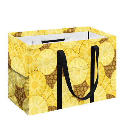 Pineapple Slices Pattern Print Utility Tote Bag