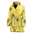 Pineapple Slices Pattern Print Women's Bathrobe