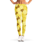 Pineapple Slices Pattern Print Women's Leggings