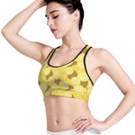 Pineapple Slices Pattern Print Women's Sports Bra