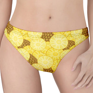 Pineapple Slices Pattern Print Women's Thong