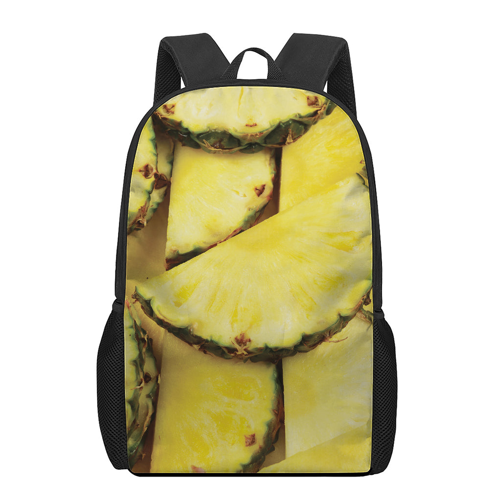 Pineapple Slices Print 17 Inch Backpack