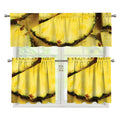 Pineapple Slices Print 3 Piece Kitchen Curtains