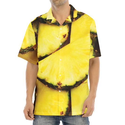 Pineapple Slices Print Aloha Shirt