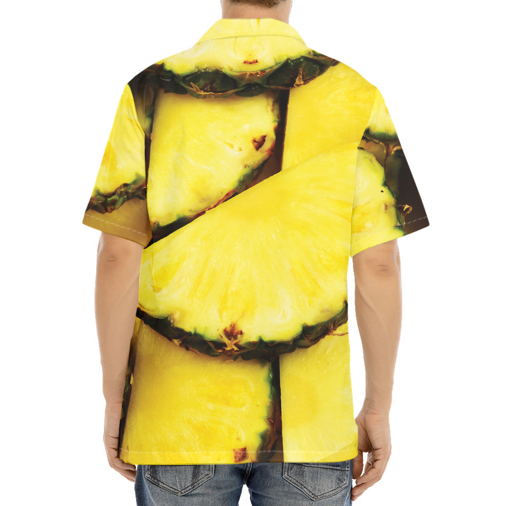 Pineapple Slices Print Aloha Shirt