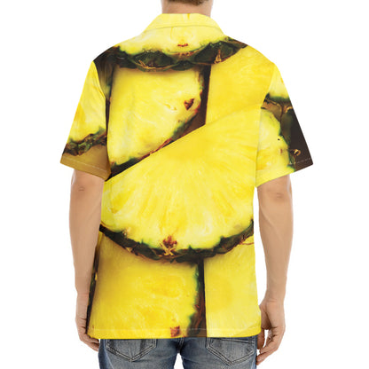 Pineapple Slices Print Aloha Shirt