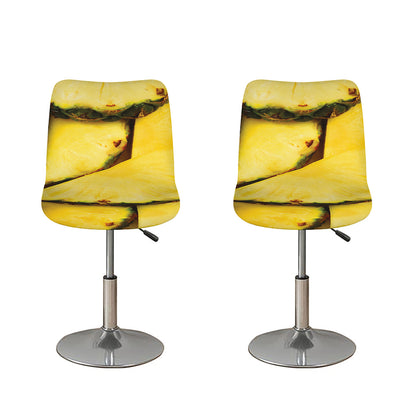 Pineapple Slices Print Bar Stool Covers