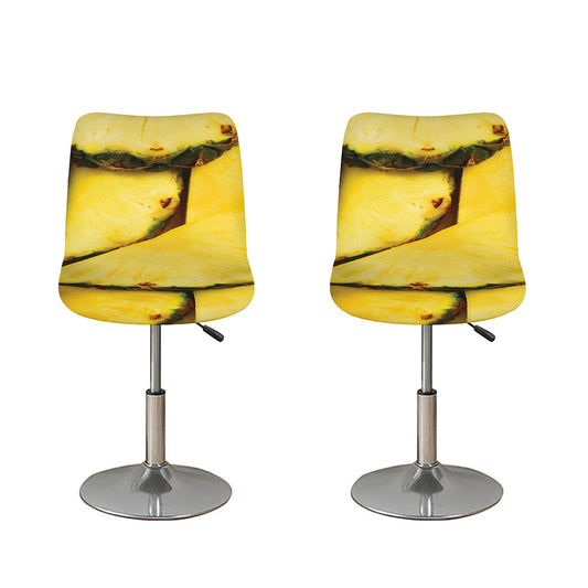 Pineapple Slices Print Bar Stool Covers