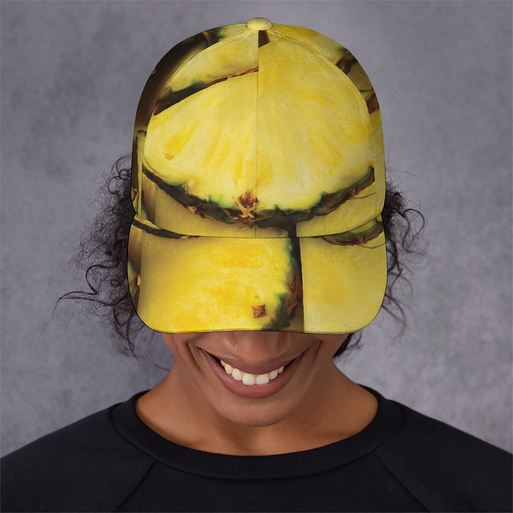 Pineapple Slices Print Baseball Cap