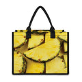 Pineapple Slices Print Canvas Tote Bag