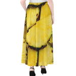 Pineapple Slices Print Chiffon Maxi Skirt
