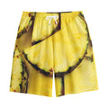 Pineapple Slices Print Cotton Shorts