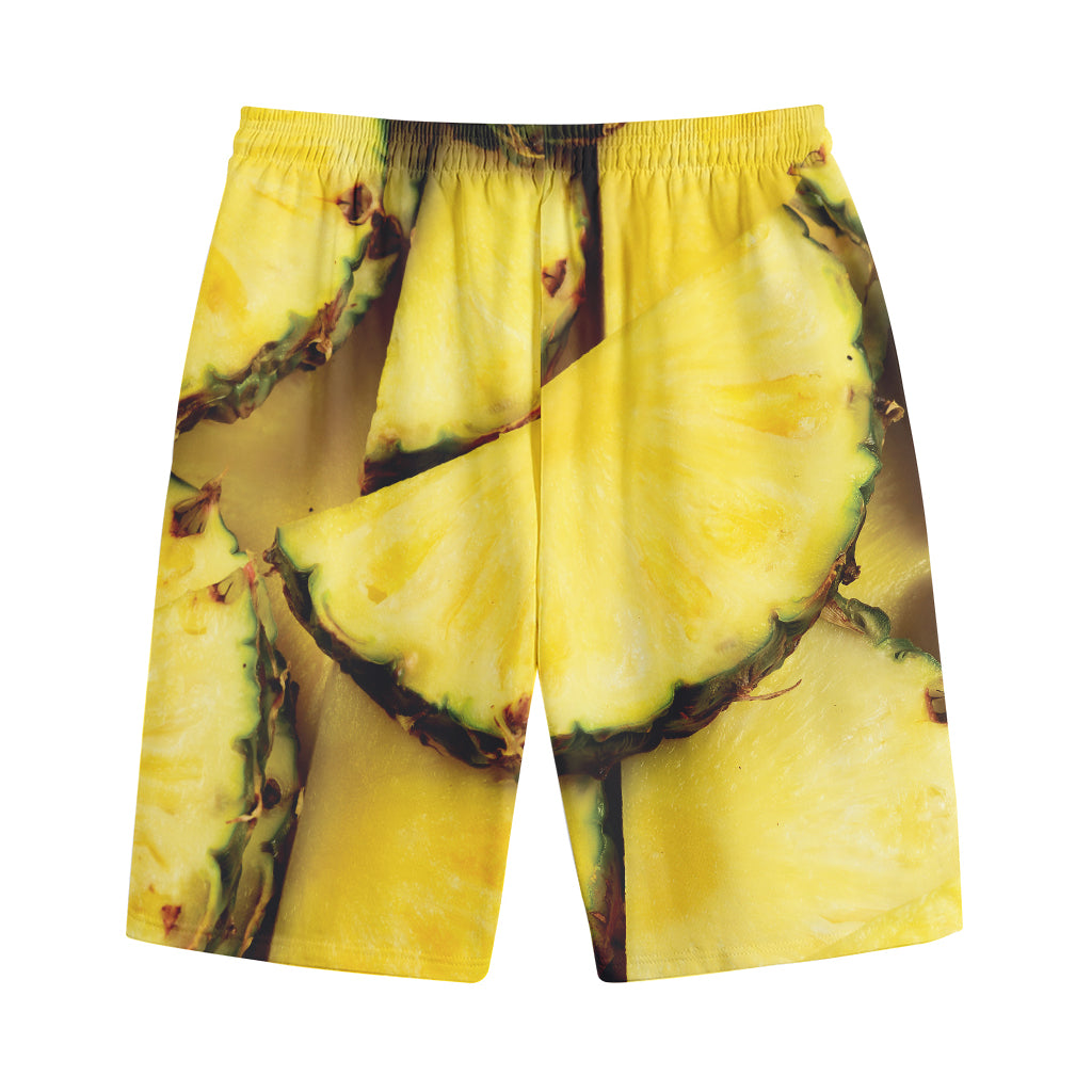 Pineapple Slices Print Cotton Shorts