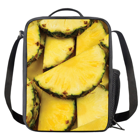Pineapple Slices Print Crossbody Lunch Bag