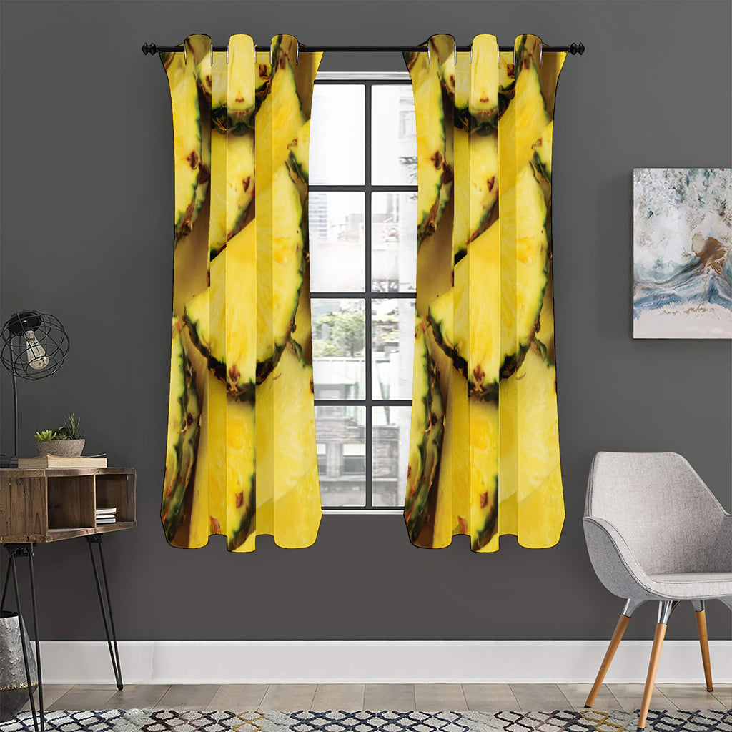 Pineapple Slices Print Curtain
