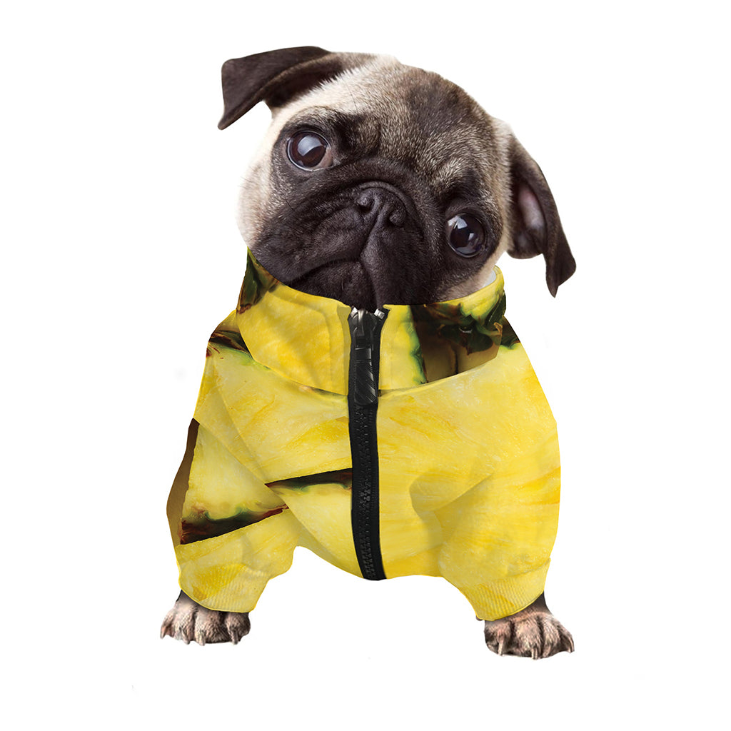 Pineapple Slices Print Dog Zip Up Jacket