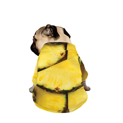 Pineapple Slices Print Dog Zip Up Jacket