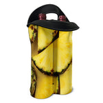 Pineapple Slices Print Double Neoprene Wine Tote