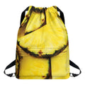Pineapple Slices Print Drawstring Backpack