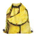 Pineapple Slices Print Drawstring Bag
