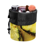 Pineapple Slices Print Drawstring Makeup Bag