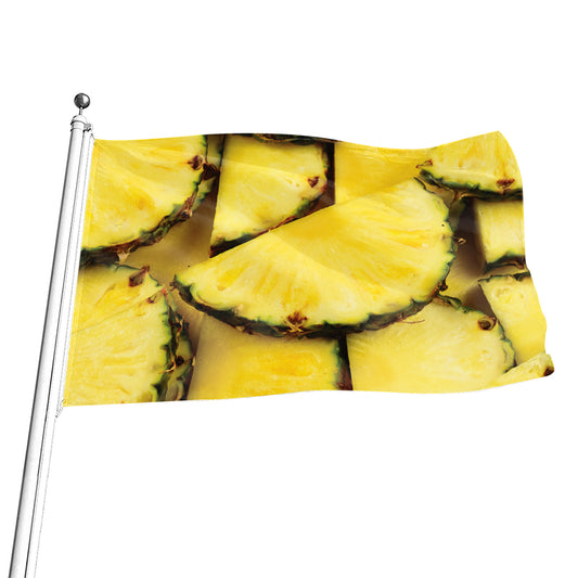 Pineapple Slices Print Flag