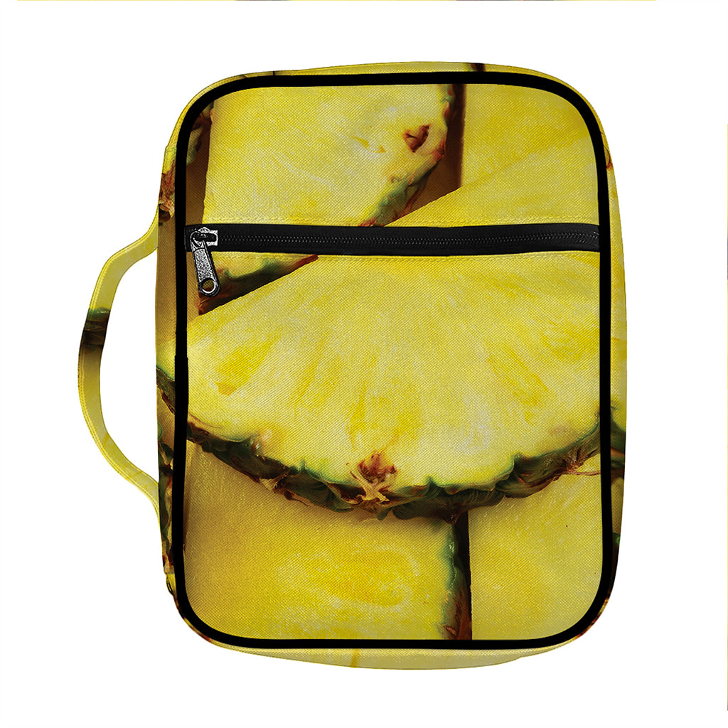 Pineapple Slices Print Front Pocket Bible Bag