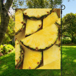Pineapple Slices Print Garden Flag