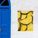 Pineapple Slices Print Garden Flag
