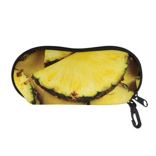 Pineapple Slices Print Glasses Case