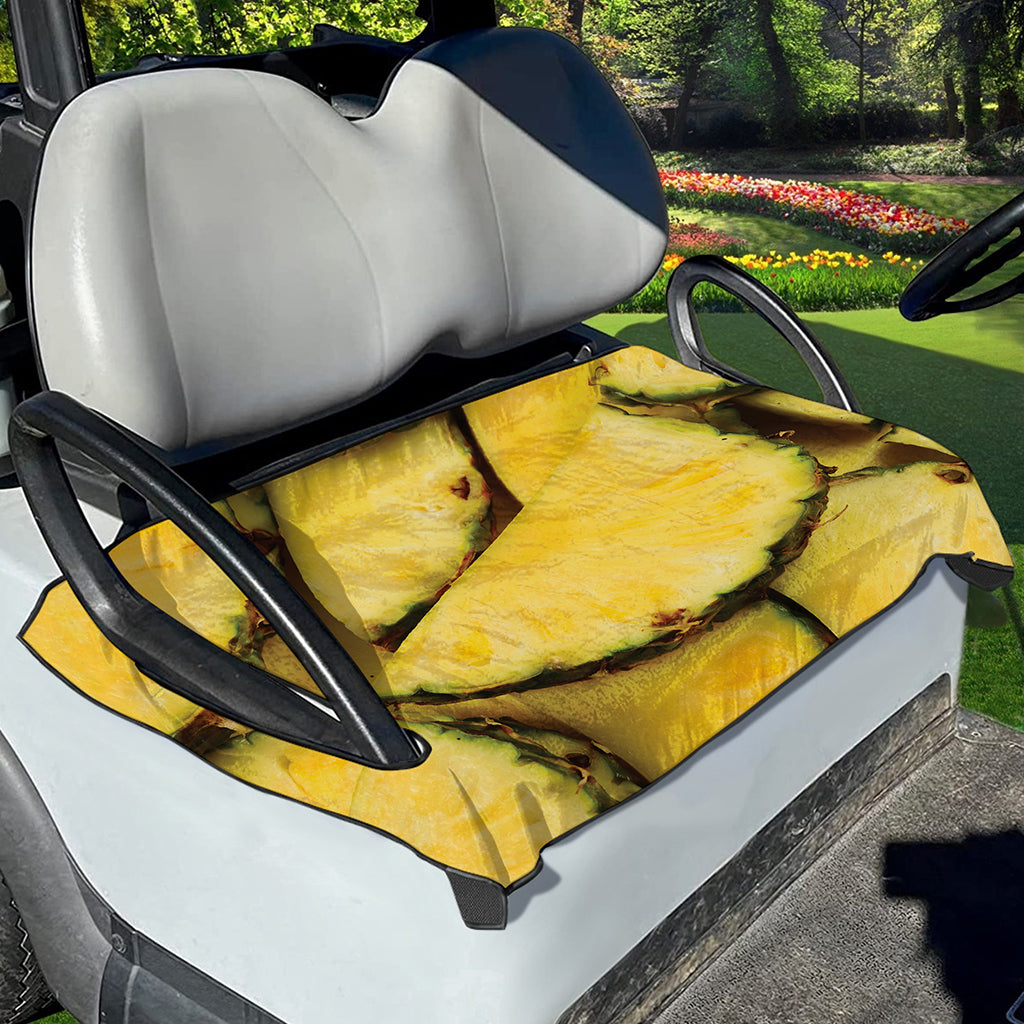 Pineapple Slices Print Golf Cart Seat Cover