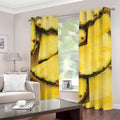 Pineapple Slices Print Grommet Curtains