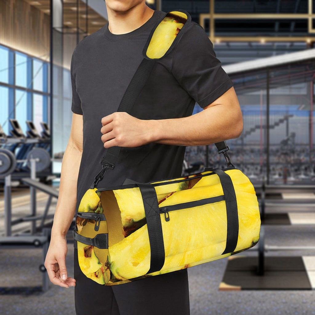 Pineapple Slices Print Gym Bag