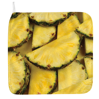 Pineapple Slices Print Hand Towel
