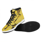 Pineapple Slices Print High Top Leather Sneakers